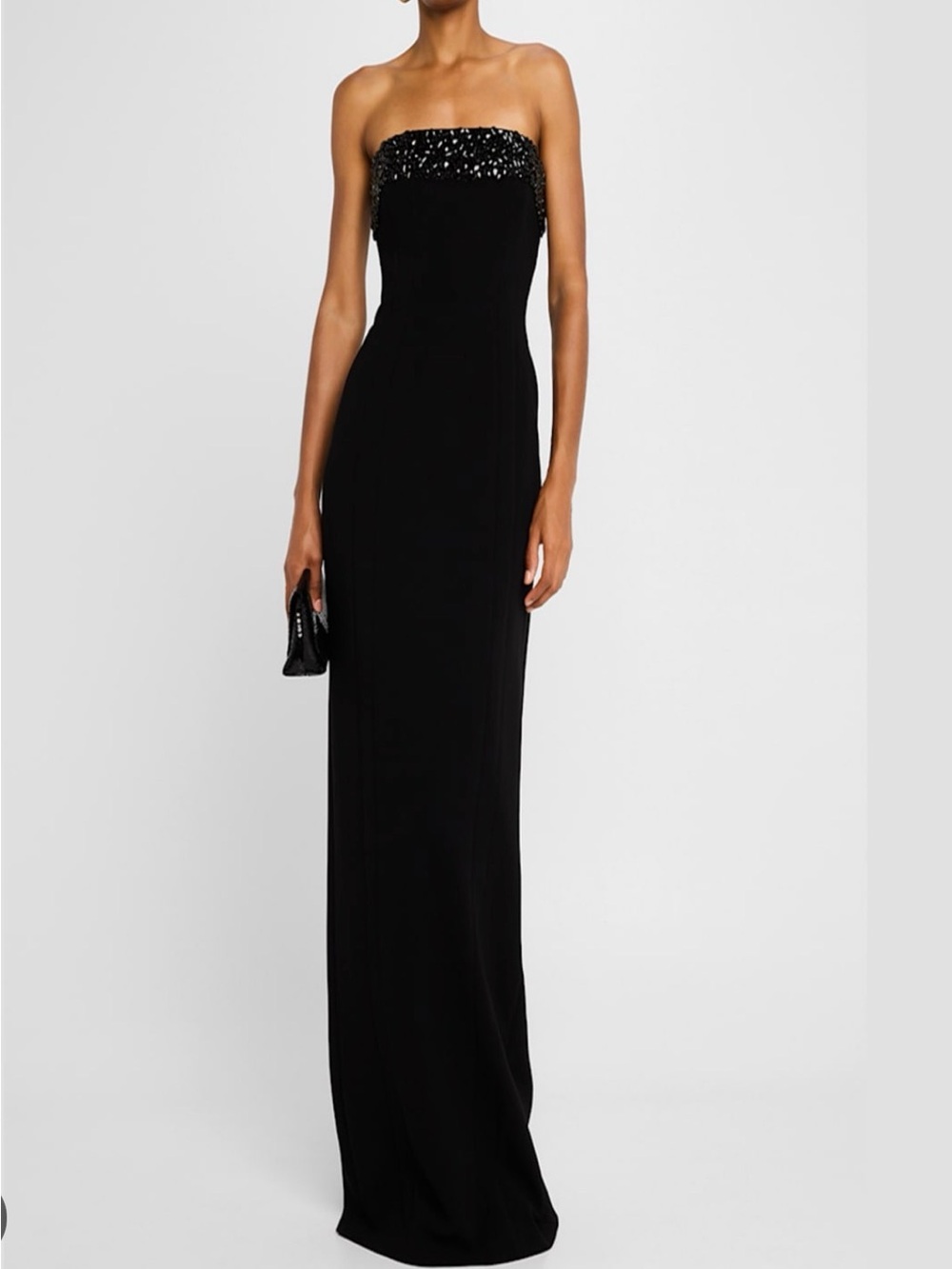 A.L.C Elizabeth Gown Black Sequin-Trim Strapless Evening Skirt